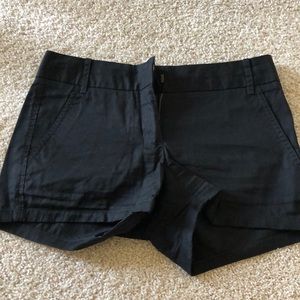J Crew 3” Black Chino Shorts